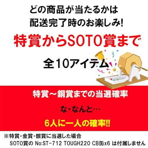 SOTOくじ アウトドアくじ オータム＆ウィンター キャンプくじ vol5 ガチャ くじ 運試し アウトドア SOTONo:ST-712 CB TOUGH220 ハイパワーCB缶 ポータブル充電器の特徴・詳細 画像