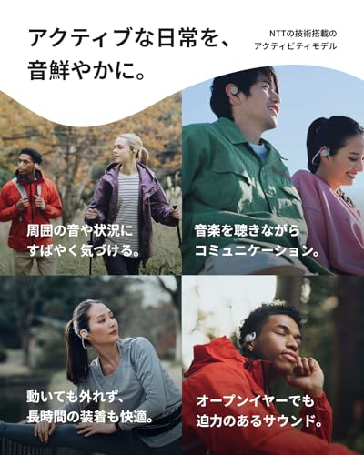 nwm(ヌーム)【延長保証版】 ワイヤレス イヤホン オープンイヤー 型 ネックバンド 首掛け タイプ nwm GO MBN002 │ 耳スピ Bluetooth5.3 最大10時間再生 防塵 防水 IP55 耳をふさがない マルチポイント対応 小型 軽量 3色展開 フォグ ブラックの詳細・まとめ 画像