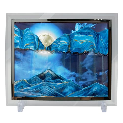 CHURACY 月が見え隠れする サンドピクチャー 置き型 アート 砂 インテリア サンドアート サンド ピクチャーの外観・全体像 画像