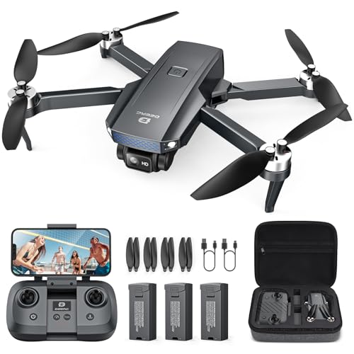 ドローン カメラ付き ブラシレスモーター 1080Pカメラ 折畳み式 バッテリー3個 45分飛行時間 収納ケース付き 屋外 オプティカルフローモード 軌跡飛行 2.4GHz モード1/2転換 誕生日プレゼント 国内認証済み D20Sの外観・全体像 画像