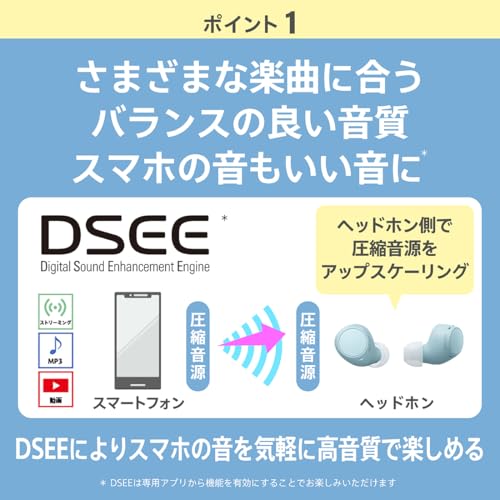 ソニー(SONY) 完全ワイヤレスイヤホン WF-C510 / 軽量小型4.6g / 高精度通話品質/外音取り込み対応/マルチポイント対応 / IPX4防滴性能 / ブラック/WF-C510 BCの特徴・詳細 画像