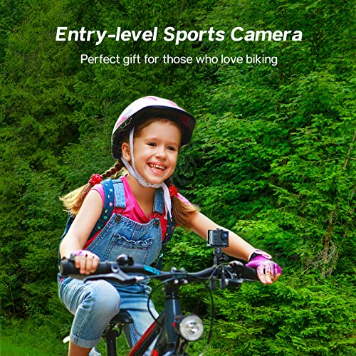 Surfola アクションカメラ 4K 30fps 20MP EIS手ぶれ補正 デュアルカラースクリーン 水中 スポーツ マイク付 170度魚眼レンズ リモコン付 バッテリー2個 ウェアラブル 豊富なアクセサリー SF230の特徴・詳細 画像