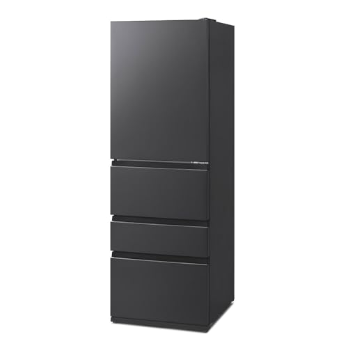 アイリスオーヤマ 冷蔵庫 371L ブラック 自動霜取り 二段冷凍室 幅60cm 新生活 二人暮らし IRSN-37A-Bの外観・全体像 画像