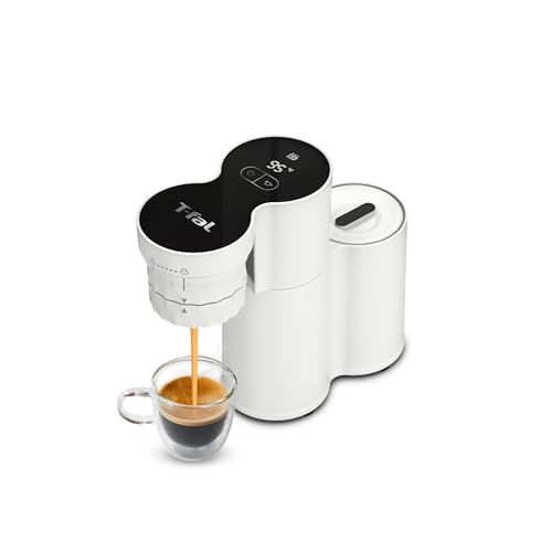 ティファール （T-fal）ポータブルエスプレッソコーヒーメーカー セミオート 加圧ポンプ 0.18L水タンク コンパクト＆スリム コードレス タンパー付き「クイックレマ 」EX5101JP 1