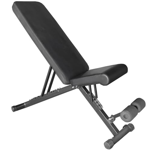 BARWING(バーウィング) 可変式 トレーニングベンチ 4WAY インクラインベンチ 折り畳み デクラインベンチ フラットベンチ 角度調節簡単 収納便利 アジャスタブル ベンチプレス 筋トレ (BW-AJB06ブラック) 1