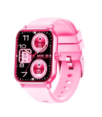 スマートウォッチ Smart Watch【chatgpt対応2026最新】Bluetooth5.4 通話機能 AI 日本語対応通話機能付き1.85インチHD大画面 活動量計 腕時計音楽再生 運動/ゲーム/テレワーク 多機能スマートウォッチ100種類運動モードip68防水防汗 メッセージ通知 天気予報 多種類文字盤iphoneとAndroid対応 (020Bright pink) 1