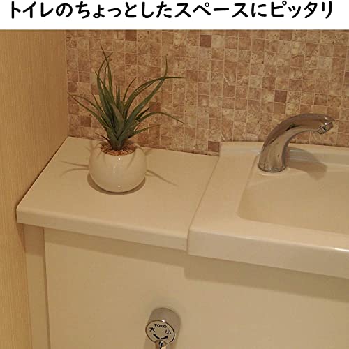 ケーアイジャパン(Kijapan) インテリアグリーン 造花 観葉植物 光触媒 かわいい ユーカリ Φ14×H15cm(ポットの直径はΦ7cm) ナチュラル 木目ポット 419488 ブラウンの特徴・詳細 画像