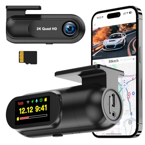 ドライブレコーダー 2K 2560×1440 フルHD ドラレコ 1カメラ Gセンサー 緊急録画 24時間駐車監視 WDR搭載 タイムラプス ループ録画 暗視機能 車載カメラ Wi-Fi APP連動 170度広角視野 32GBカード付き LED信号機対策 4層光学レンズ エコ省電力 防水 自動録画機能 ワンプッシュ記録 上書き録画 駐車監視 動体検知 エンジン連動 日本語説明書（リアカメラなし） 1
