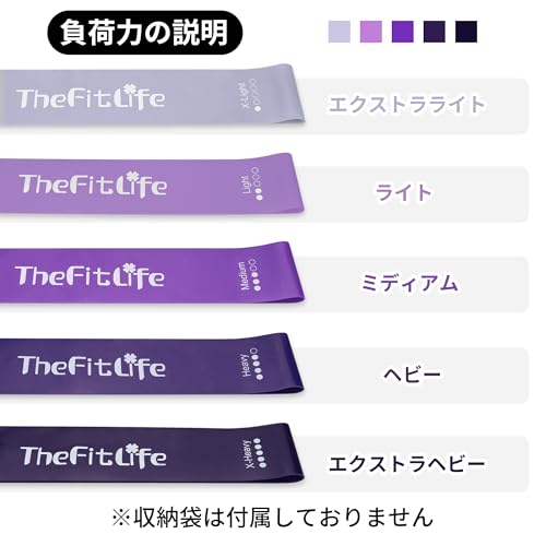 TheFitLife トレーニングチューブ 筋トレチューブ フィットネスチューブ (紫色)の特徴・詳細 画像