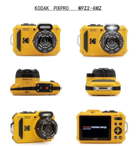 PIXPRO KODAK(コダック) コンパクトデジタルカメラ 防水 防塵 耐衝撃 CALSモード 1600万画素 光学4倍ズーム イエロー WPZ2-AMZの詳細・まとめ 画像