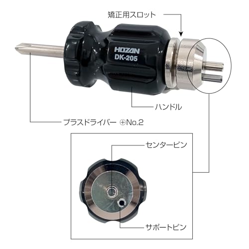 ホーザン(HOZAN) 合格のの字曲げツール プラスドライバー付き 電気工事士技能試験に のの字曲げ作業を素早くキレイに DK-205の詳細・まとめ 画像