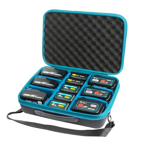 Waitelyバッテリー収納ケース/工具収納ケース マキタバッテリーの整理整頓や保護 充電器や小型工具を対応できる 大容量かつ多機能な収納ケース マキタ10.8ｖバッテリーマキタ18ｖバッテリーマキタ充電器電動工具収納可能（ケースのみ） 1