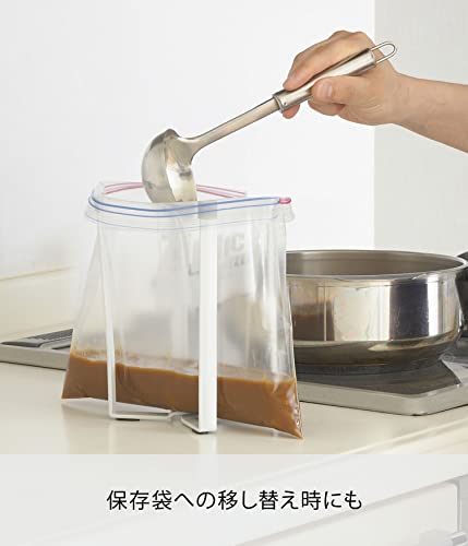 山崎実業(Yamazaki) ポリ袋ホルダー ホワイト 約W12×D9.5×H16.5cm プレート Plate 水切り 三角コーナー 卓上ゴミ箱 スリムに折り畳める 6534の特徴・詳細 画像