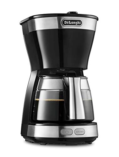 DeLonghi(デロンギ) De'Longhiドリップコーヒーメーカー アクティブ ICM12011J-BK レギュラーコーヒー 5杯用 ペーパーレスフィルター [インテンスブラック] ファミリー登録で3年保証の外観・全体像 画像