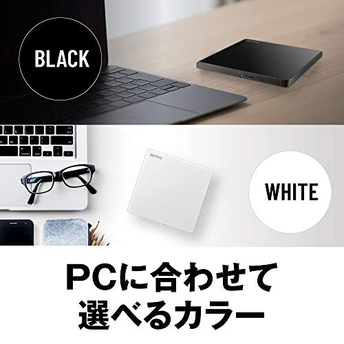 【Amazon.co.jp限定】バッファロー BUFFALO ポータブルDVD/CDドライブ USB2.0規格(USB3.0ポート搭載のパソコンでも利用可能) 国内メーカー Window/Mac ブラック DVSM-PLV8U2-BK/Nの詳細・まとめ 画像