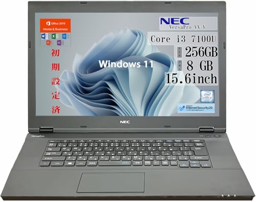 【整備済み品】 NEC 15.6型 ノートPC VX-V/ノートパソコン/Windows 11 /MS Office H&B 2019/第七世代 Core i3-7100U / HDMI/WIFI/8GB/SSD 256GB 1