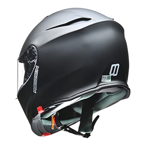 リード工業(LEAD) バイク用 インナーシールド付き システムヘルメット REIZEN (レイゼン) マットブラック LLサイズ (61-62cm未満)の特徴・詳細 画像