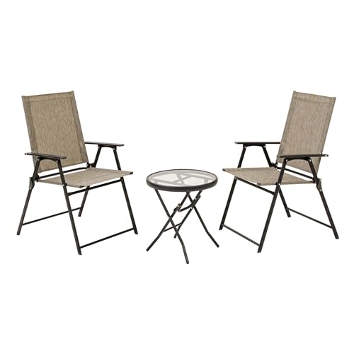 タカショー ガーデンファニチャーセット フレスコ テーブル＆チェアー 3点セット グレー 屋外 ベランダ シックな雰囲気 スチール ガラス 樹脂 MSF-39S 1