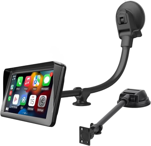 Epronic CarPlay スクリーン用吸盤式マウント11.8インチロングアーム、360°調整可能アルミニウム合金アーム、78mm強力粘着ディスク付きフロントガラスダッシュボードマウントの外観・全体像 画像