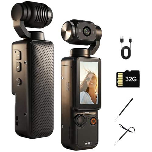ZAIDER vlogカメラ アクションカメラ 小型 【補光ライト搭載＆16倍ズーム対応】 ビデオカメラ デジタル 軽量 ボディカメラ ジンバルカメラ 180度回転 Wi-Fi 1.9インチ COMS 2000mAh 約7時間連続録画 32GBカード付 Vlog用動画撮影/アウトドア/バイク/ドライブレコーダー/webカメラー 1