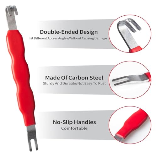 カプラー外し工具 コネクター外し工具 3個セット 曲型+直型+連結型 滑り止めグリップ付き 車のトラックシステム用 コネクター抜き 分離工具 軽量 持ち運び便利 多機能 家庭用 作業用 業務用 [並行輸入品]の特徴・詳細 画像