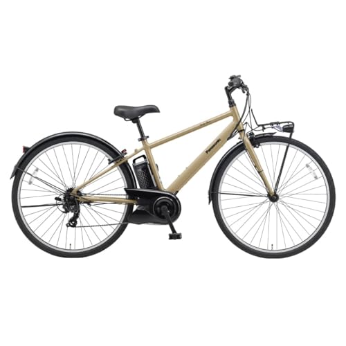 【自転車 完全品|自転車安全整備士点検済】電動自転車 パナソニック (Panasonic) 2025年モデル ベロスター BE-FVS771 8.0Ah 27インチ 外装7段変速 電動アシスト自転車 (マロンベージュ, 700C) 1