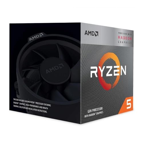 AMD Ryzen 5 3400G プロセッサ 統合 Radeon RX Vega 11 グラフィックス 4コア / 8スレッド 65W TDP ソケット AM4 L2+L3 キャッシュ 6MB 最大4.2GHz ブーストクロック レイス ステルス クーラー 1