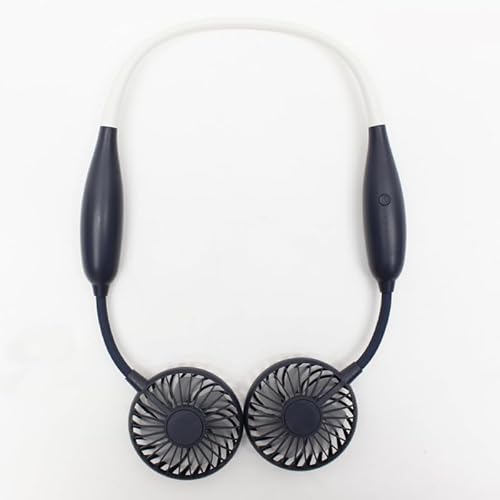 ヒロコーポレーション NEWネックツインファン HCF20-05GV ネックファン 季節家電 ネッククール (ネイビー) 1