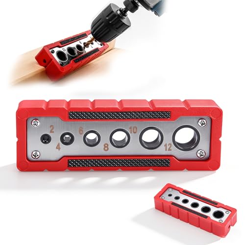 木工用 穴あけガイドクランプ 2-12mm対応 ピンホールガイドキット 垂直穴あけロケーター ドリルガイド ダボ穴ガイド ドリル位置決めガイド 木工工具 家具組み立て 手すり用 1