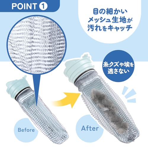 ダイヤ ドラム式洗濯機用糸クズフィルター 50枚入 ドラム式洗濯機用 ゴミ取りフィルター 糸くずフィルター メッシュ生地 ネットタイプ 洗濯フィルター ホコリ取り 大容量 取り付けやすい 簡単セット 使い切り 衛生的 グレー Daiya 058506の特徴・詳細 画像