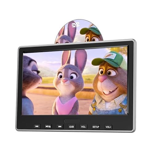 EONON ヘッドレストモニター 後席モニター 車載 後席モニター スロットイン式 DVD内蔵モニター 10.1インチ dvdプレーヤー CPRM再生可能 レジューム機能 HDMI入力 テレビ視聴可能 HDスクリーン USB/SDカード対応(L0327J) 1