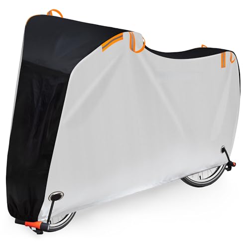 自転車カバー 防水 厚手 破れにくい ロードバイクカバー 420D 自転車 極厚 サイクルカバー 29インチまで対応 全天候対応 台風/雨/紫外線/ホコリ 収納袋付きの外観・全体像 画像