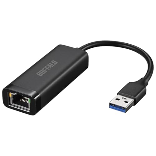 【Amazon.co.jp限定】バッファロー 有線LANアダプター Giga Type-A USB3.2(Gen1)対応 日本メーカー 【 Windows/macOS/Nintendo Switch™ 動作確認済み 】 ブラック LUA6-U3-AGTE-NBKの外観・全体像 画像