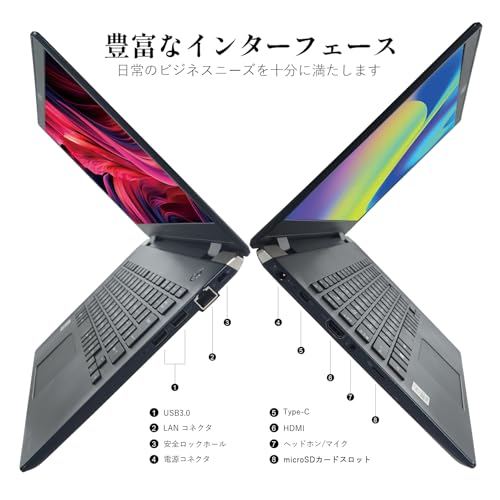 【整備済み品】中古 東 芝 ノートパソコン 軽量 G83 13.3インチ ノートPC第10世代 Core i5-10210U /メモリ 8GB / SSD 256GB / ノートpc 超軽量 office 2021付き windows11 / HDMI/USB/WIFI/Webカメラ搭載の特徴・詳細 画像