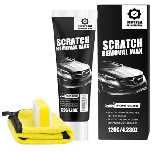 車 傷消し 深キズも整える車用修復ワックス【2026新型】コンパウンド キズ消し 120g カースクラッチリムーバー 擦り傷修復 車の傷消し ワックス 深い傷用の車のスクラッチリムーバー 車の塗装修理 簡単施工 タオル付き クリーニングスポンジ付き 自動車 ボディペイント 愛車ケア用品 多目的 全車種対応 初心者 メンテナンス (120g*1) 1