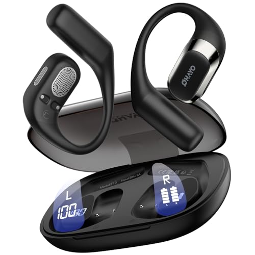 オープンイヤーイヤホン bluetooth 5.4 ワイヤレス イヤホン 耳掛け式 【2026革新版 ENC搭載 40時間再生 15mmドライバー】ヘッドホン 骨伝導より進化 音漏れ軽減 耳を塞がない 通話ノイズキャンセリング 急速充電 IP55防水 マイク付き ランニング/スポーツ/通勤/会議 T10 1