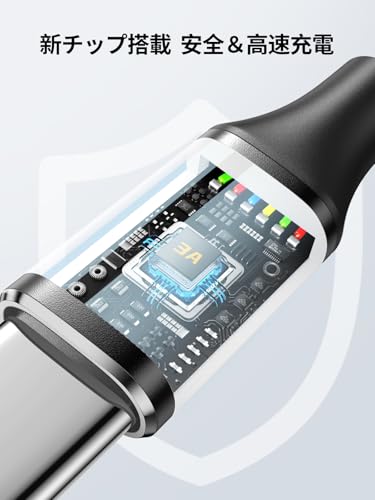 タイプc ケーブル 3m たいぷしー充電器 急速 ケーブル USB A to USB C 充電コード ナイロン編み Type C 延長 iPhone17/16 /15 Pro Max Plus Galaxy Xperia Xiaomi LG Switchその他Type-C全機種対応（ブラック）の詳細・まとめ 画像