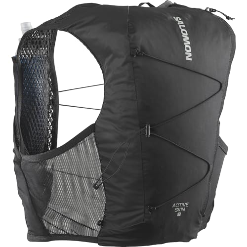 SALOMON(サロモン) ハイドレーション ベスト リュックサック バックパック ACTIVE SKIN 8 SET (アクティブ スキン 8 セット) BLACK/METAL Mの詳細・まとめ 画像