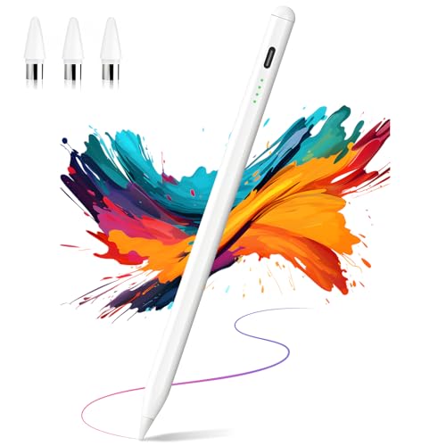 タッチペン 【2026全機種対応 急速充電 】タブレット ペン スタイラスペン スマホ iphone ペン 12g超軽量 Type-C急速充電 バッテリー残量表示 自動電源OFF 3つ交換用ペン先 磁気吸着機能 軽量 耐久 スマホ/タブレット/i Phone/android用ペンシル 1