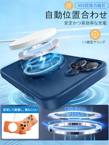 MagSafe充電器 【Qi2認証 】 25W高速充電 マグネット式 マグセーフ充電器 Qi2.2 25W超高効率 ワイヤレス充電 Phone 17/16シリーズ iOS 26 以降対応 Androidスマートフォン&AirPods対応 出張·旅行·オフィスに最適 白の特徴・詳細 画像