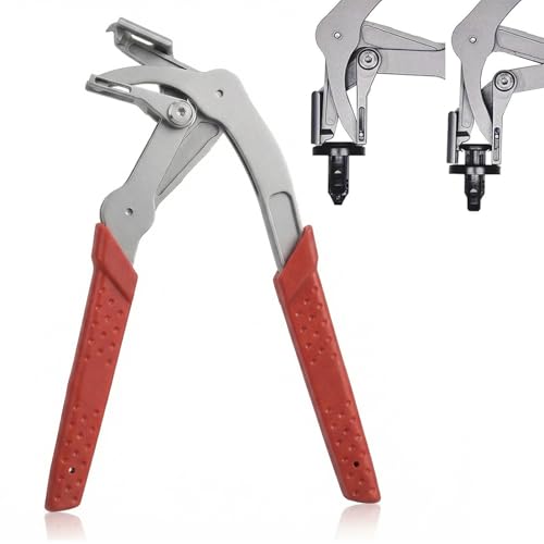 車用 クリップ外し クリッププライヤー 内蔵スプリング設計 高強度ステンレス鋼 自動車 内装剥がしツール クリップリムーバー 整備士 DIY向け (16.5×9.5cm)の外観・全体像 画像