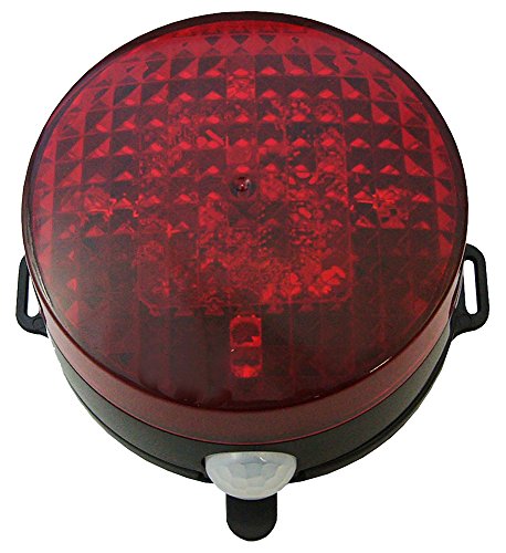 リーベックス(Revex) LED センサー ライト 電池式 防雨型人感センサー 防犯 害獣対策 人に反応してクルクル光るLED パトピカ2 レッド SLR85Rの外観・全体像 画像