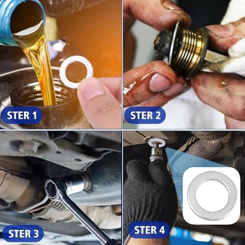 ドレンパッキン M14 5個入り アルミニウムドレンパッキン 外径22mm*内径14mm*厚み2mm オイルドレンプラグガスケット オイル交換用 94109-14000 19-17012 互換 コンプレッションワッシャー シーリングリング (5枚) [並行輸入品]の特徴・詳細 画像