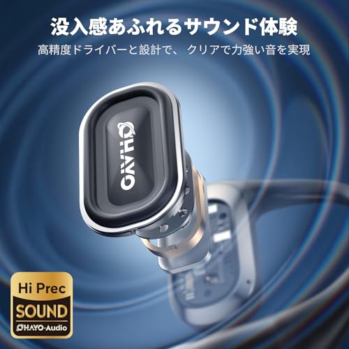 オープンイヤーイヤホン bluetooth 5.4 ワイヤレス イヤホン 耳掛け式 【2026革新版 ENC搭載 40時間再生 15mmドライバー】ヘッドホン 骨伝導より進化 音漏れ軽減 耳を塞がない 通話ノイズキャンセリング 急速充電 IP55防水 マイク付き ランニング/スポーツ/通勤/会議 T10の特徴・詳細 画像