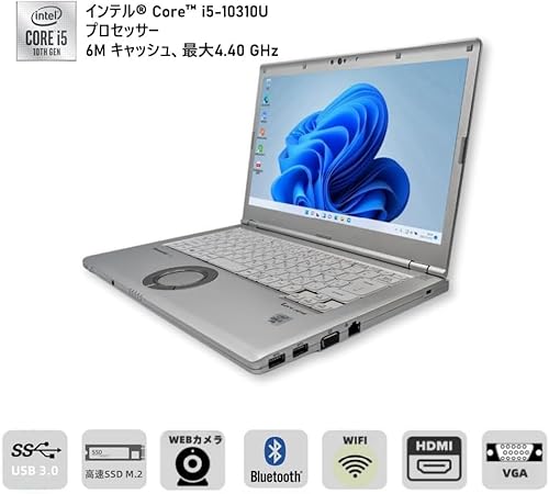【整備済み品】ノートパソコン Let`s note LV9 14インチ FHD 超軽量・頑丈デザイン windows 11&office 2019 搭載 ノートPC Core i5-10310U /メモリ 16GB /高速M.2 SSD 256GB/Webカメラ内蔵/WiFi&Bluetooth/HDMI/VGA 搭載 パソコンの詳細・まとめ 画像