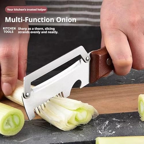 【多機能 3in1】野菜ピーラー 皮むき器 栓抜き 千切り スライサー 超鋭利 ステンレス スチール刃 切れ味が続く 木製ハンドル 滑り止め 家庭用 キッチン用品 ピーラーツール 野菜 果物用 調理器具 お手入れ簡単 [並行輸入品]の特徴・詳細 画像