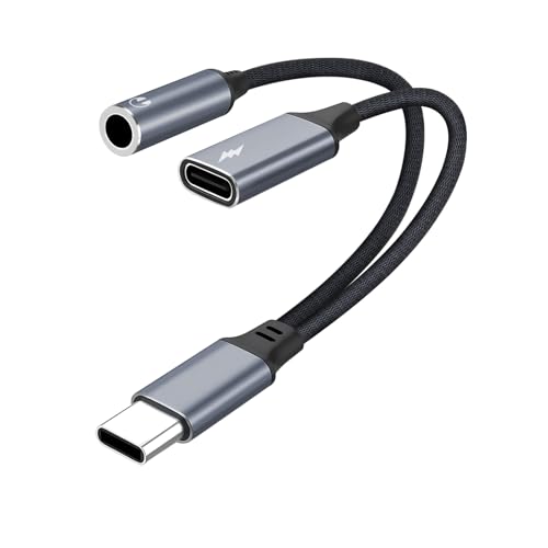 イヤホンジャック タイプc【ハイレゾ音質】usb-c to 3.5mm イヤホン変換アダプタ DAC搭載 PD急速充電 音楽/通話/音量調節 iPhone17/16/15/iPad Pro/Android/Type-Cデバイスに適用 1