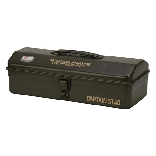 キャプテンスタッグ(CAPTAIN STAG) TOYOスチール×CAPTAIN STAG 工具箱 収納ボックス スチールツールボックス アーミーグリーン UW-1551 1