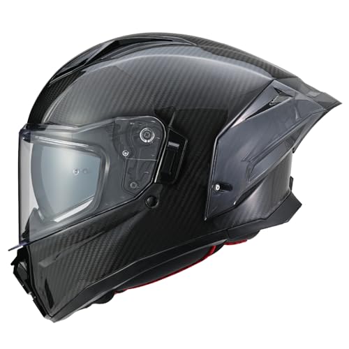 デイトナ(Daytona) バイク ヘルメット フルフェイス SG規格 カーボン+FRP 軽量 空力設計 インナーバイザー / スピーカーホール 装備 DN-011RC グロスブラック Lサイズ(59-60cm) 65512の外観・全体像 画像