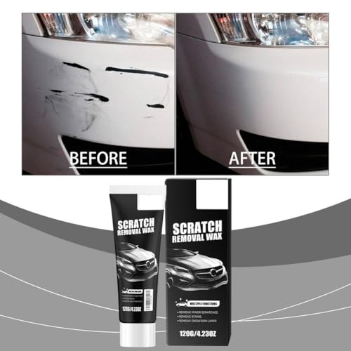 車 傷消し 深キズも整える車用修復ワックス コンパウンド キズ消し 120g カースクラッチリムーバー 擦り傷修復 車の傷消し ワックス 深い傷用の車のスクラッチリムーバー 車の塗装修理 自動車ボディコンパウンド研磨 タオル付き クリーニングスポンジ付き 自動車キズ隠し 愛車ケア用品 [並行輸入品]の特徴・詳細 画像